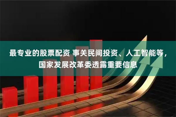 最专业的股票配资 事关民间投资、人工智能等，国家发展改革委透露重要信息
