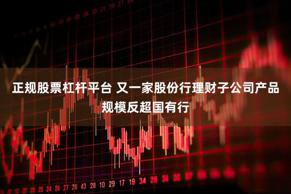 正规股票杠杆平台 又一家股份行理财子公司产品规模反超国有行