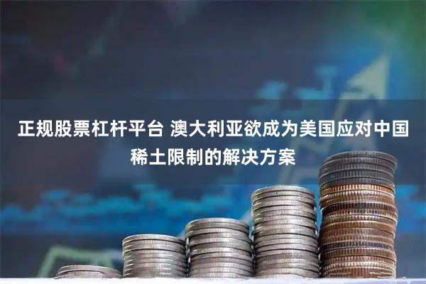 正规股票杠杆平台 澳大利亚欲成为美国应对中国稀土限制的解决方案