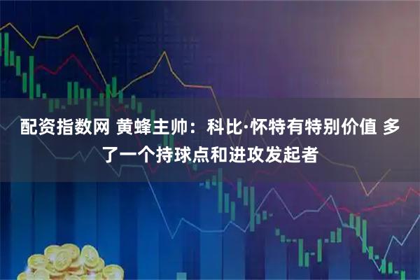 配资指数网 黄蜂主帅：科比·怀特有特别价值 多了一个持球点和进攻发起者