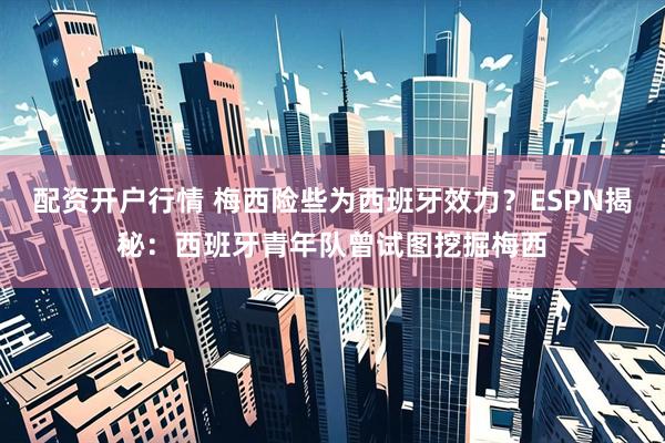 配资开户行情 梅西险些为西班牙效力?ESPN揭秘:西班牙青年队曾试图挖掘梅西